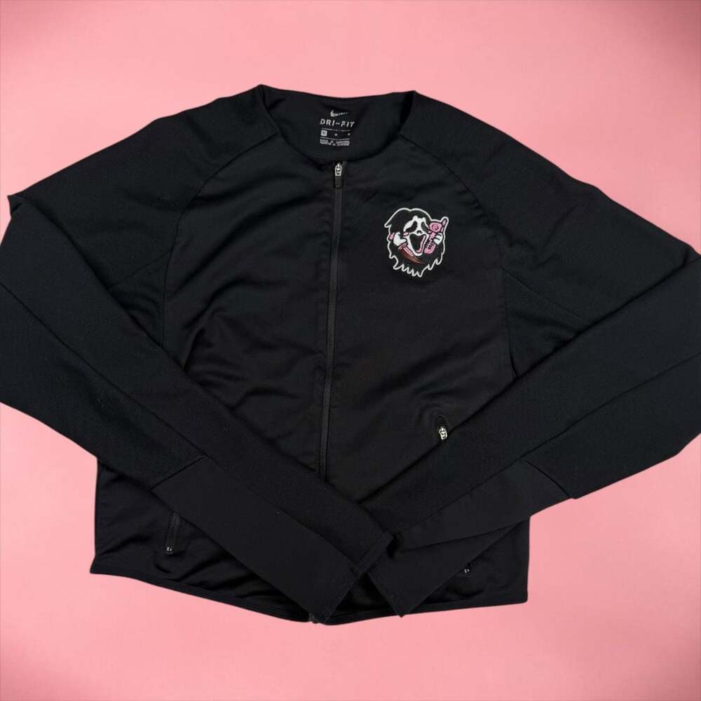 Nike Dri-FIT Ghostface Black Cropped Track Jacket Women’s M